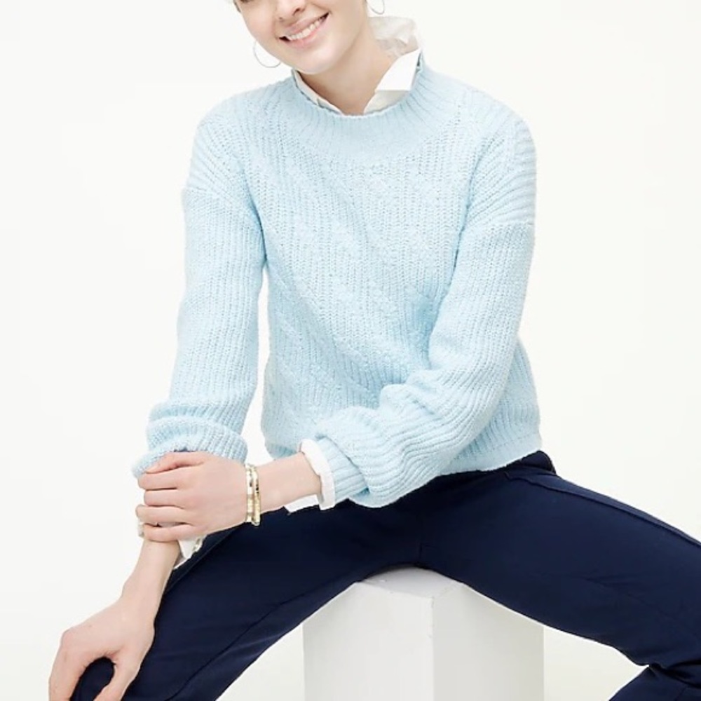 NWT J.Crew Cotton-Blend Mockneck Sweater‎